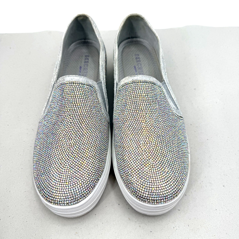 Sketchers Double Up Blinders Rhinestone Platform Slip On Sneaker Womens 8.5 - Picture 2 of 8